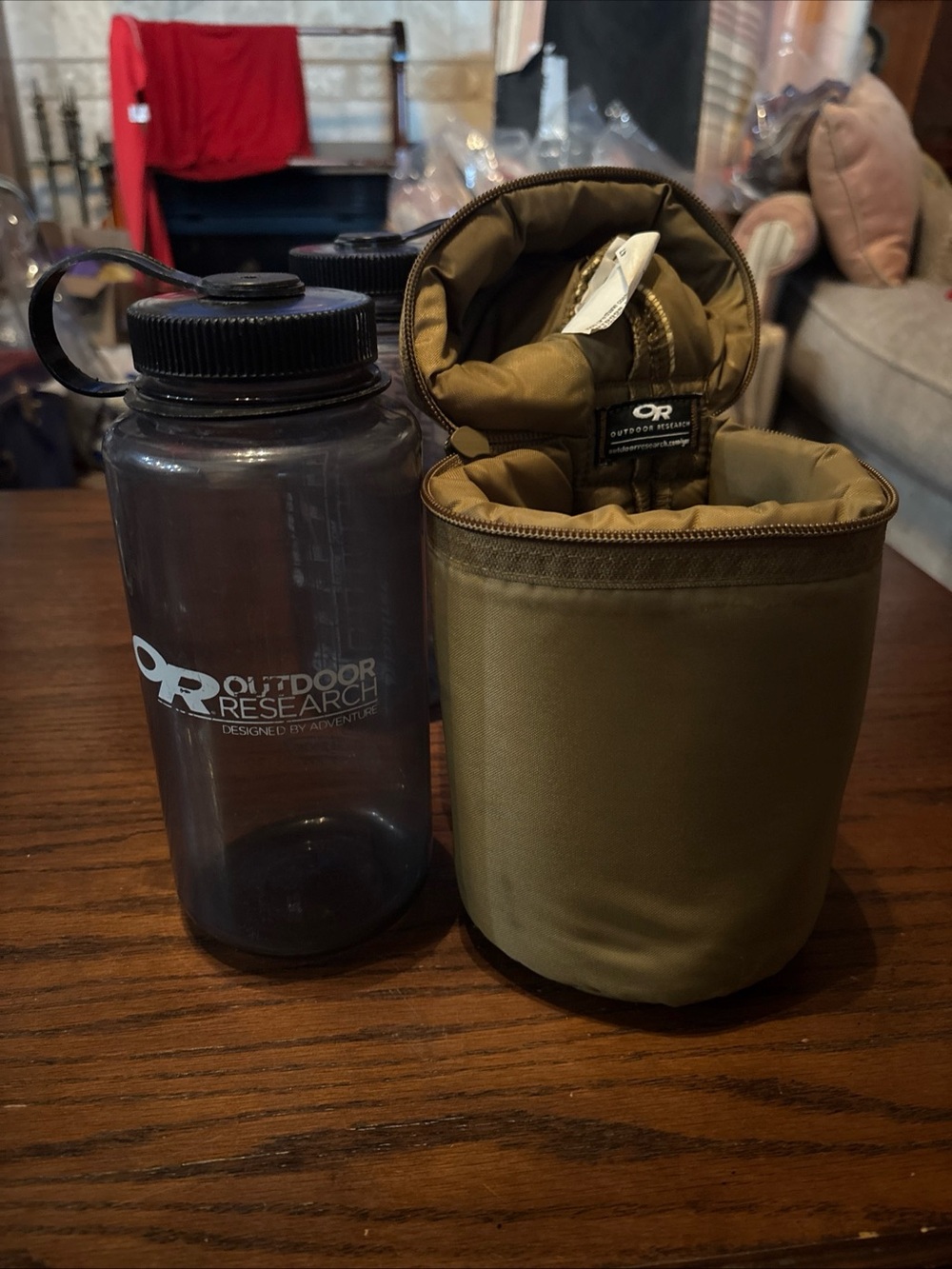 Outdoor Research Coyote Brown 1L Bottle Parka w/ 2 Nalgene 32oz Bottles USA